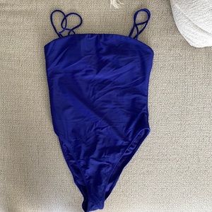 Violet Blue High Slit one piece bikini